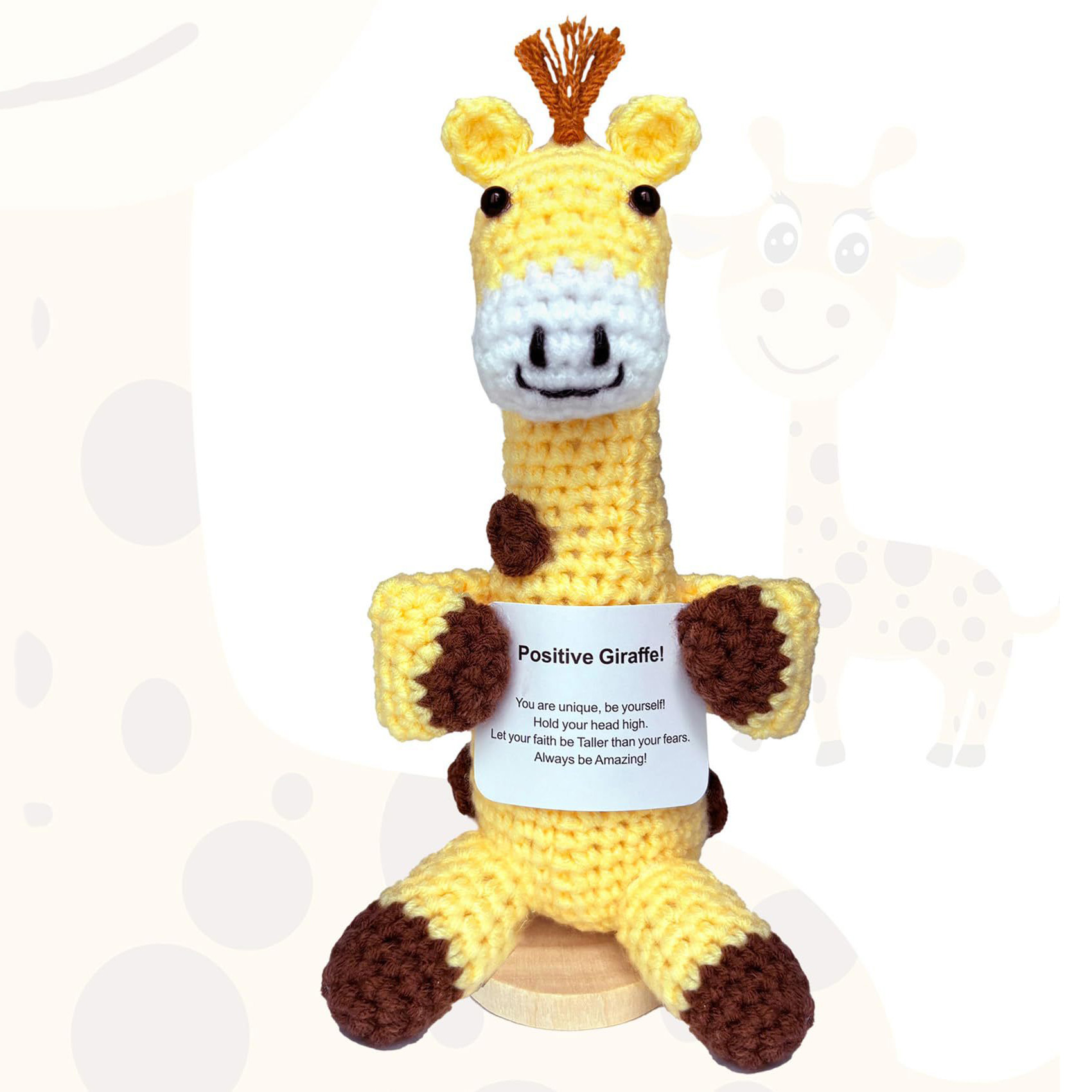 Home Textiles Europe - Funny Crochet Positive Energy Giraffe Doll