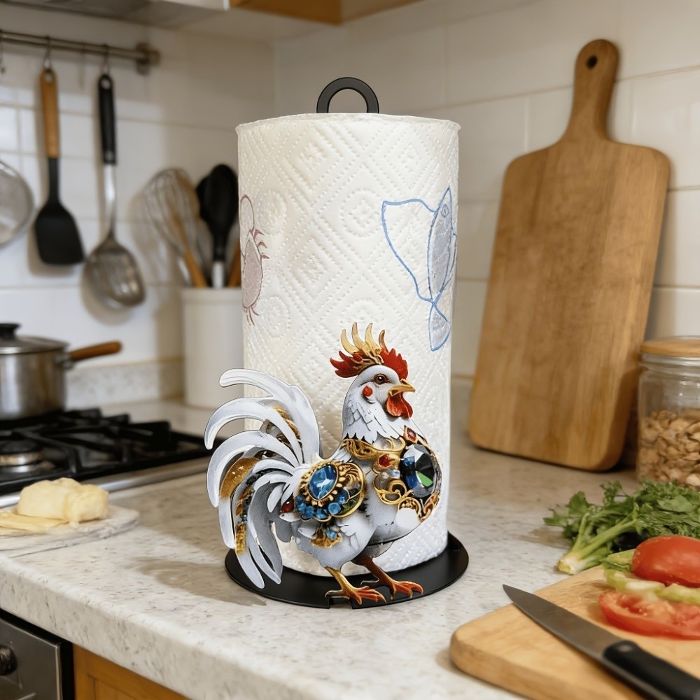 Home Textiles Towel - Free Standing Rooster Tissue Holder Ornament