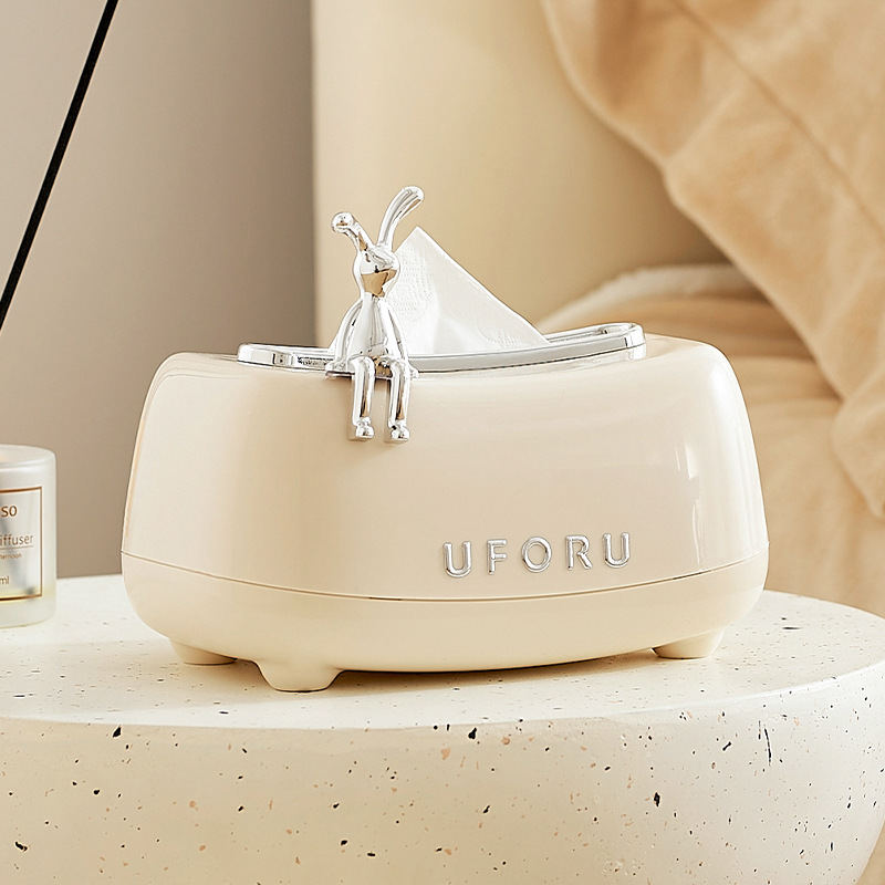 Home Textiles Towel - Uforu Multifunctional Tissue Box Spring-Lift Dispenser