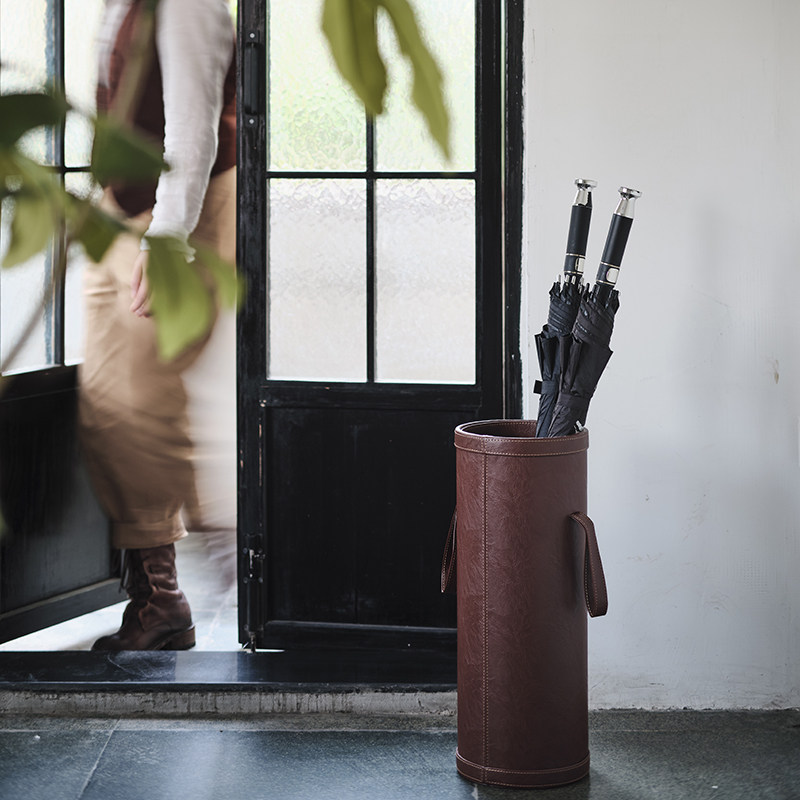 Home Textiles France - Leather Umbrella Holder, French Style Storage