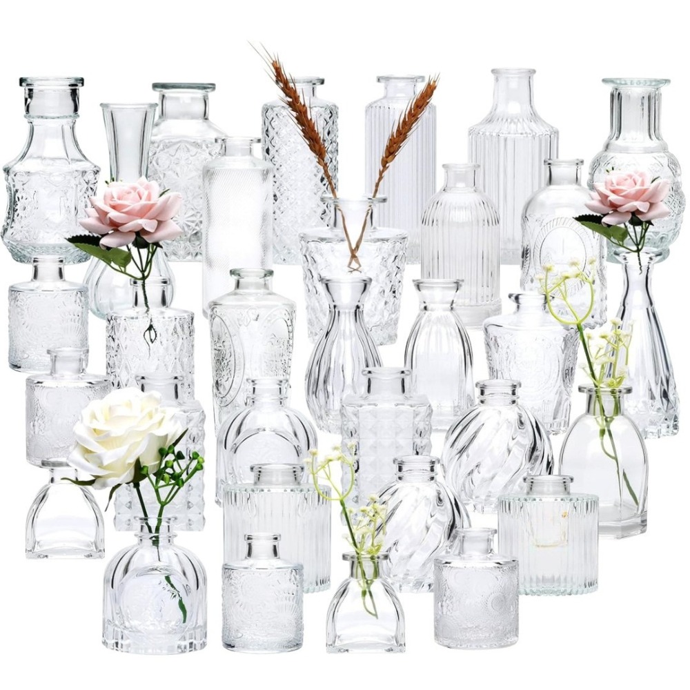 Home Textiles France - 10PCS French Retro Relief Mini Glass
