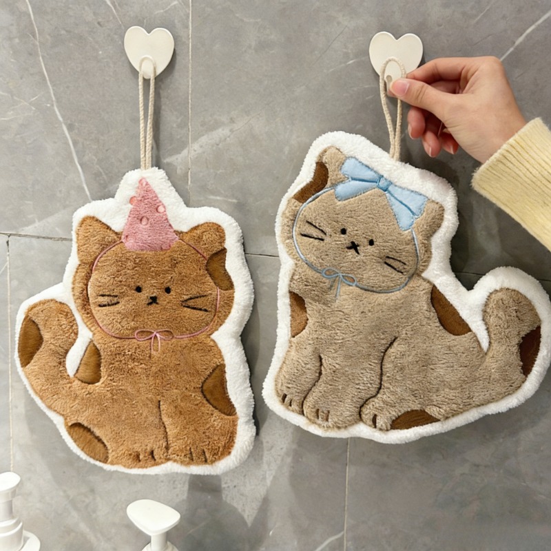 Home Textiles Towel - Creativity Cute Cat Shaped Hanging Hand