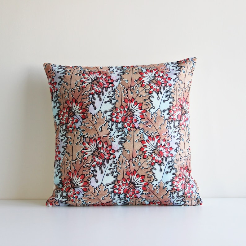 Pillow Cover 20X20 - Throw Pillow Cover Coral & Red