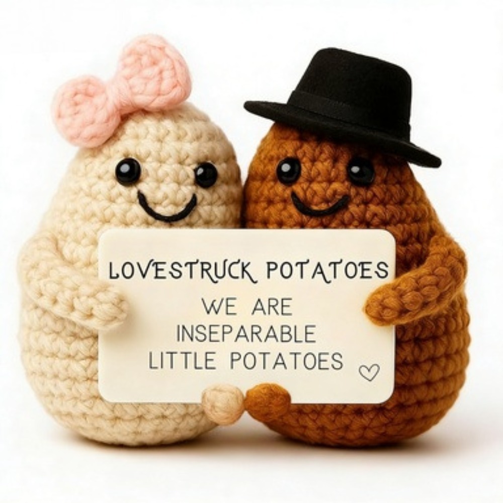 Home Textiles France - Cute Handmade Crochet Positive French Potato