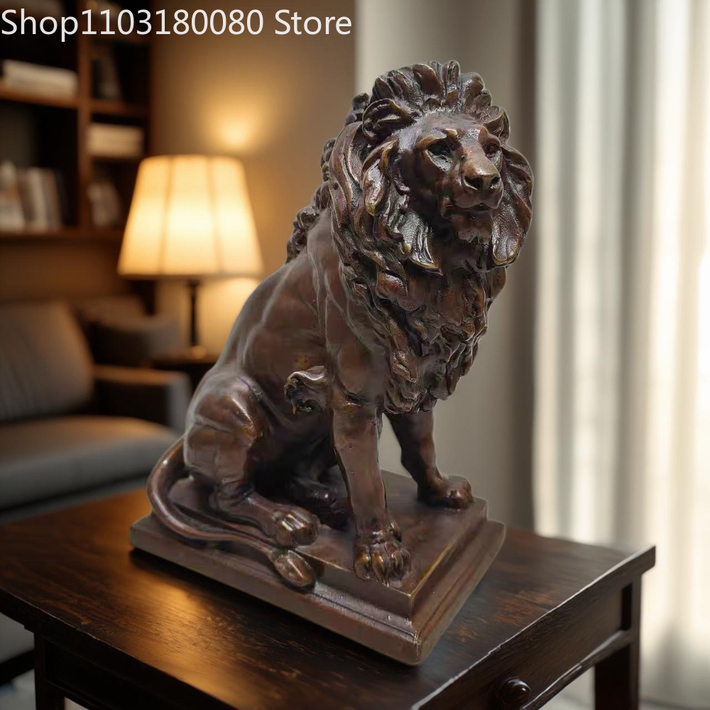 Home & Hotel Textiles Private Limited - 21cm Antique Finish Copper Lion of