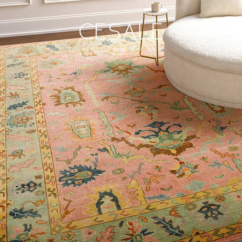 Home Textiles France - Vintage Boho Living Room Carpet Traditional
