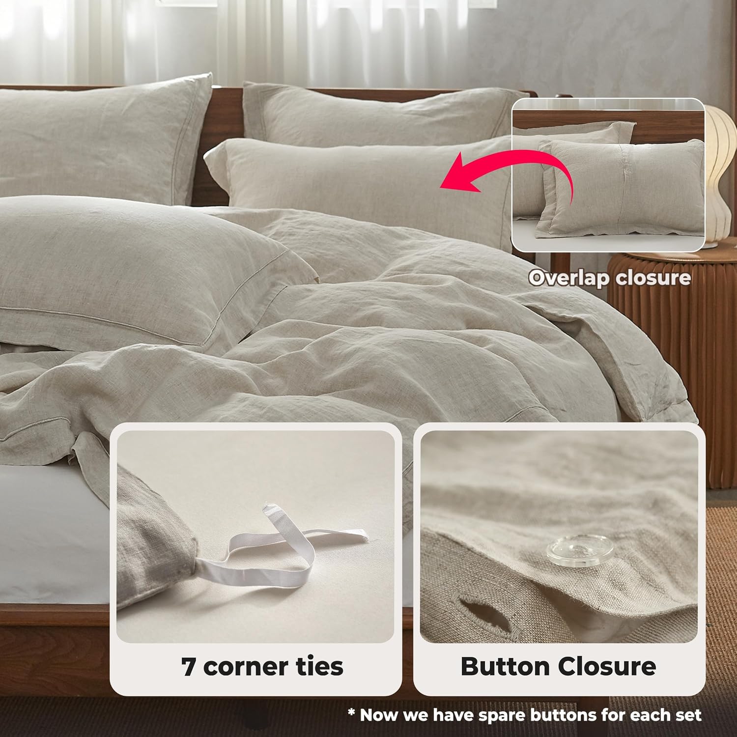 Pure Washed Linen Duvet Cover  - đánh giá và giá Linen Duvet Cover