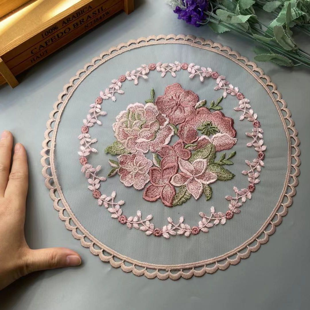 28*28 Cm Màu Hồng Phối Ren Hoa - đánh giá và giá Home Textiles Towel