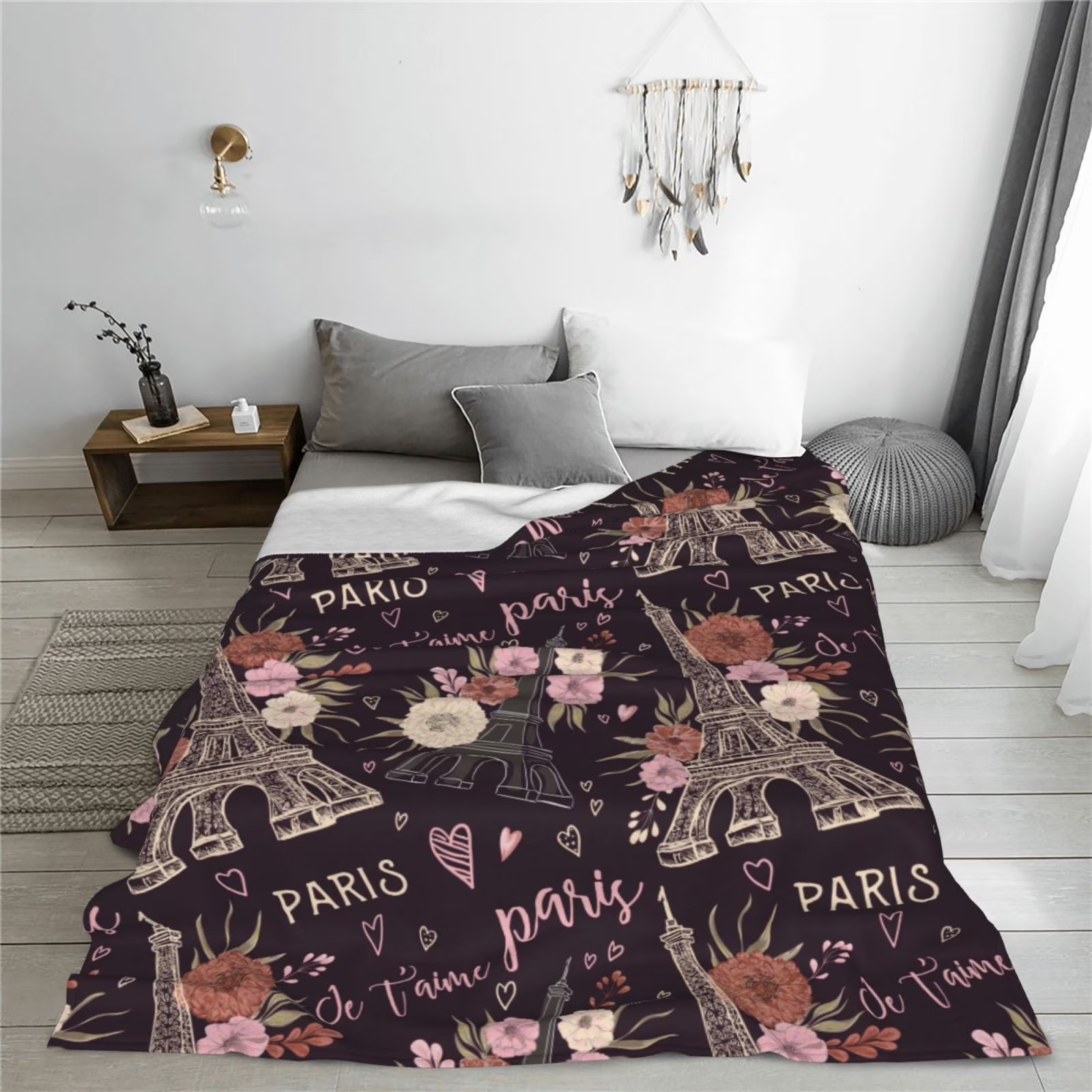 Romantic Paris Eiffel Tower Fl - đánh giá và giá Home Textiles Paris