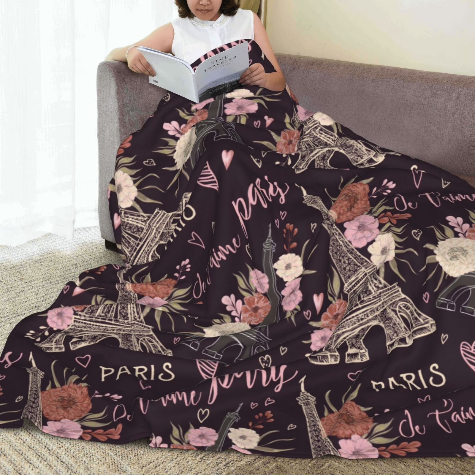 Romantic Paris Eiffel Tower Fl - đánh giá và giá Home Textiles Paris