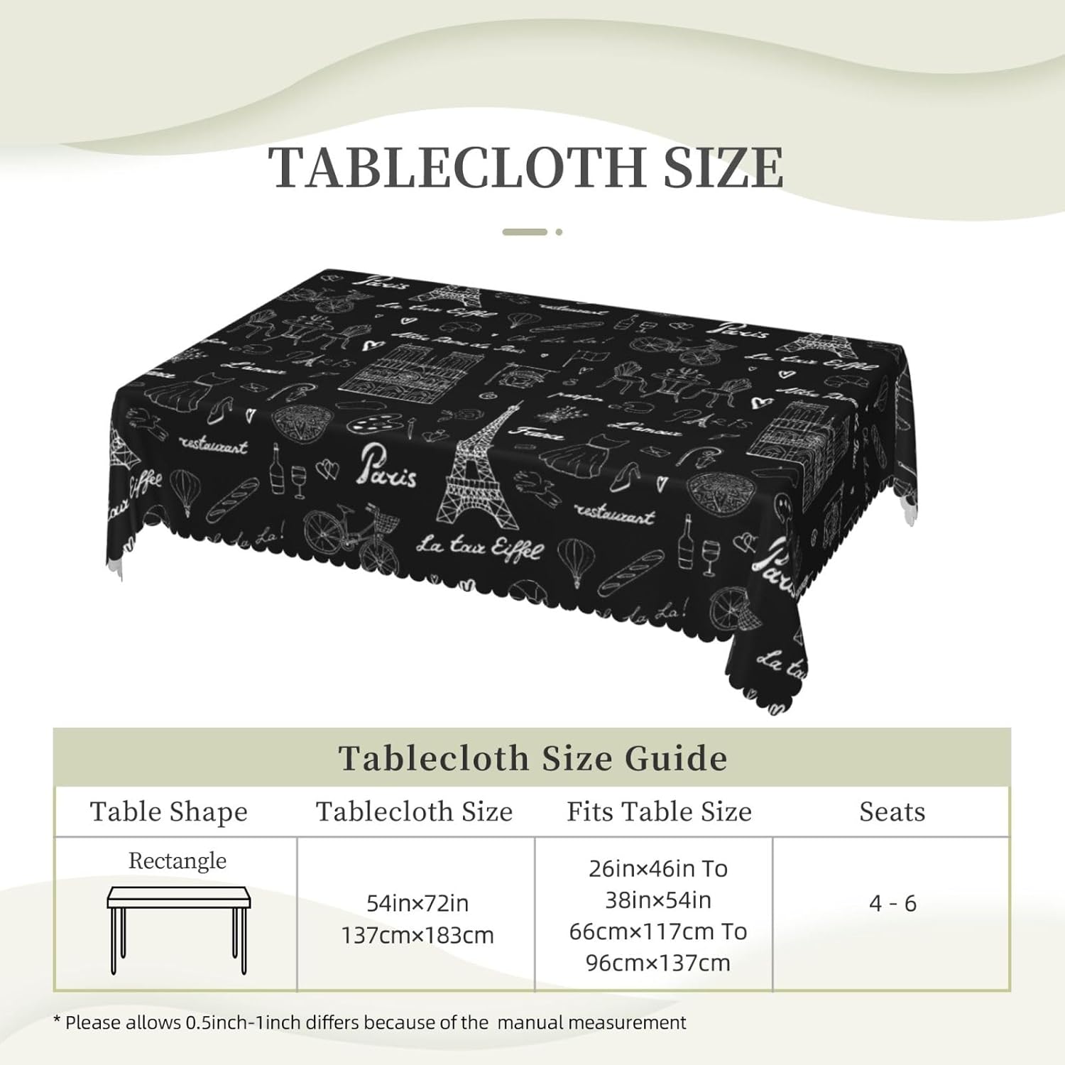 Eiffel Tower Tablecloth France - đánh giá và giá Home Textiles Paris
