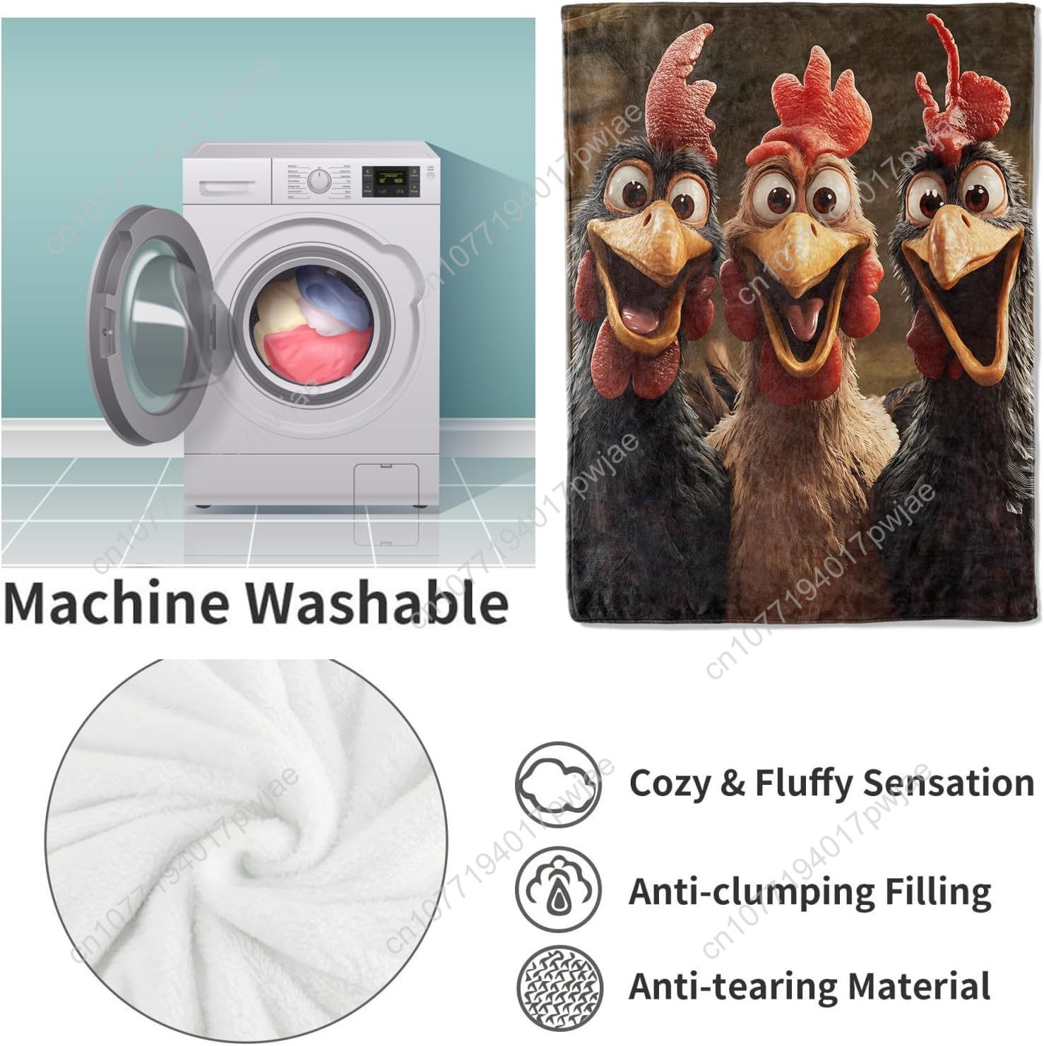 Chickens Blanket Gifts for Wom - đánh giá và giá Home Textiles Towel