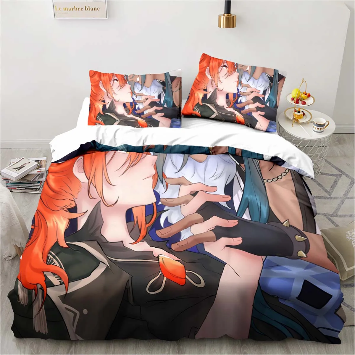 Cartoon Anime Genshin Impact G - đánh giá và giá Linen Duvet Cover