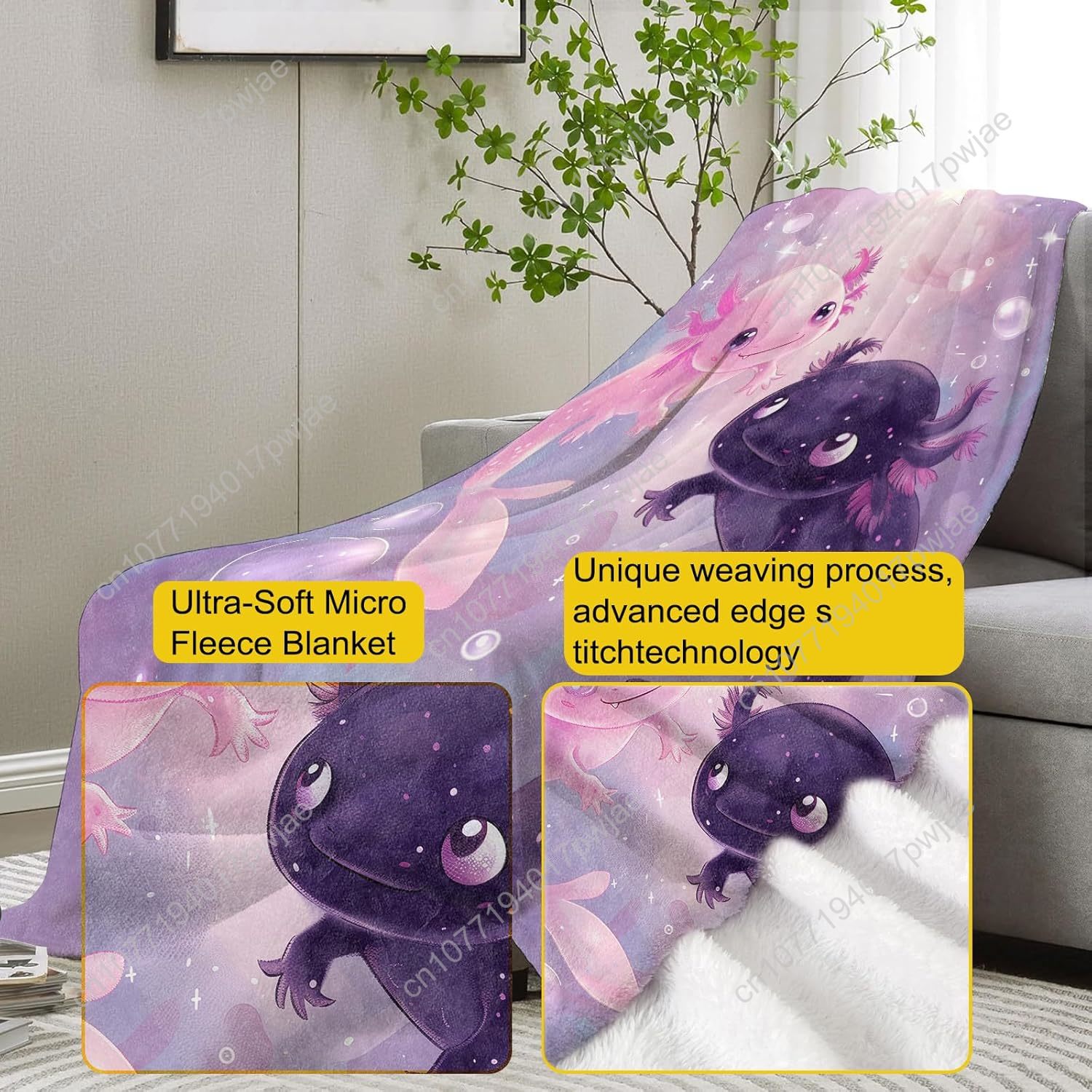 Axolotl Blanket Cute Axolotls  - đánh giá và giá Home Textiles Towel