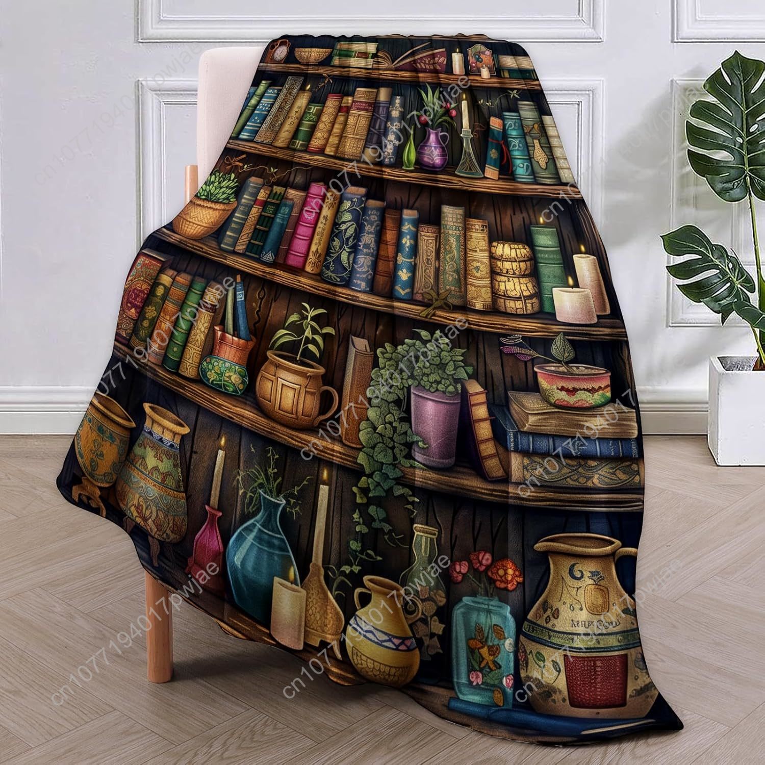 Vintage Bookshelf Blanket Read - đánh giá và giá Home Textiles Towel