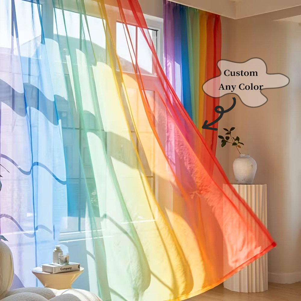 Custom 2D Flat 2pcs Sheer Curt - đánh giá và giá Home Textiles Fabric