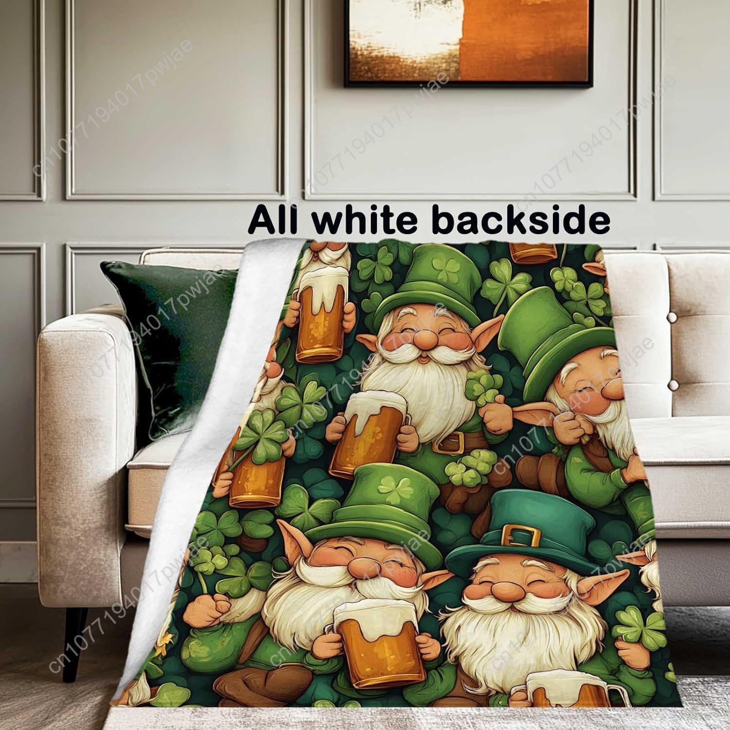 St. Patrick’s Day Gnome Throw  - đánh giá và giá Home Textiles Towel
