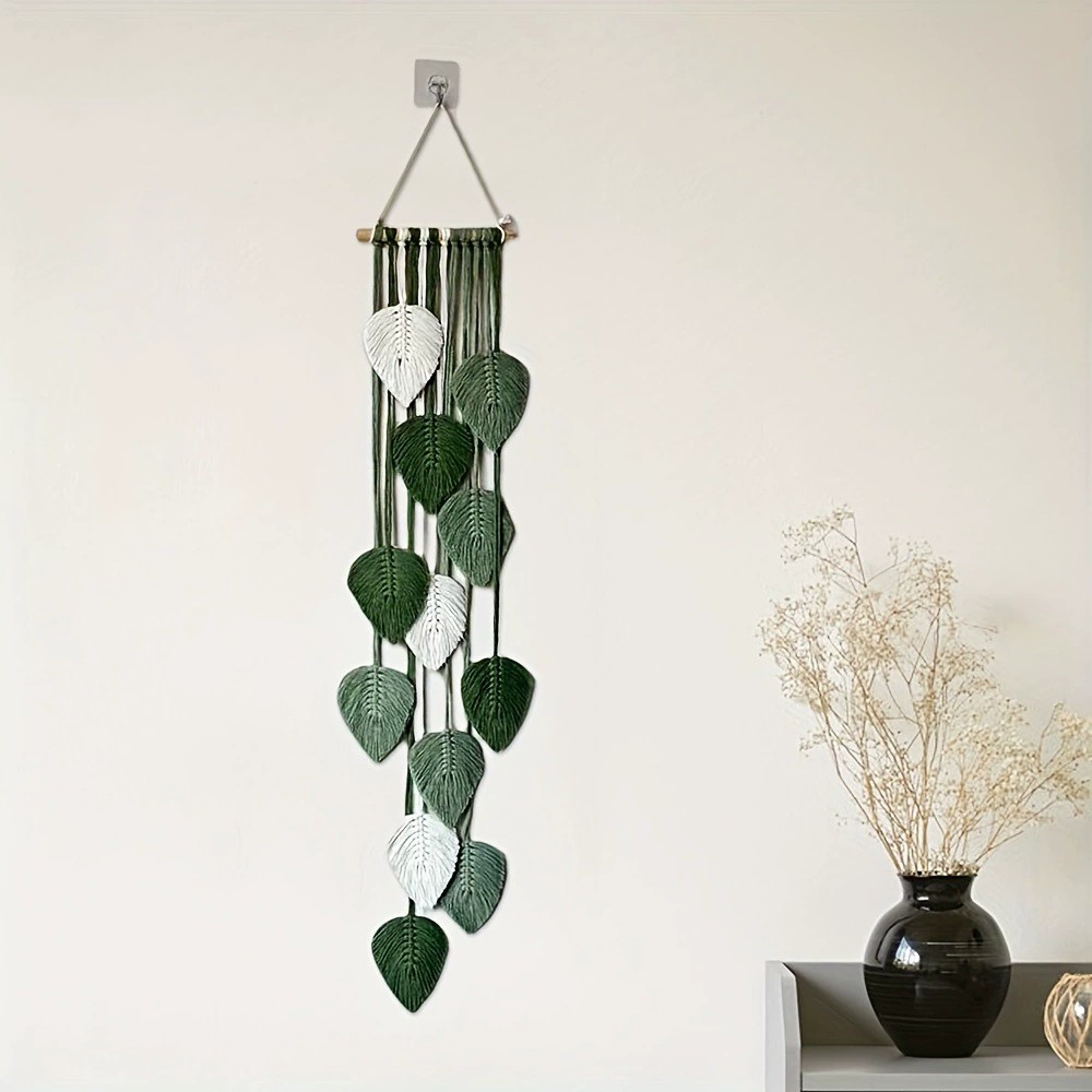 Handwoven Leaf Wall Hanging Ta - đánh giá và giá Home Textiles Europe