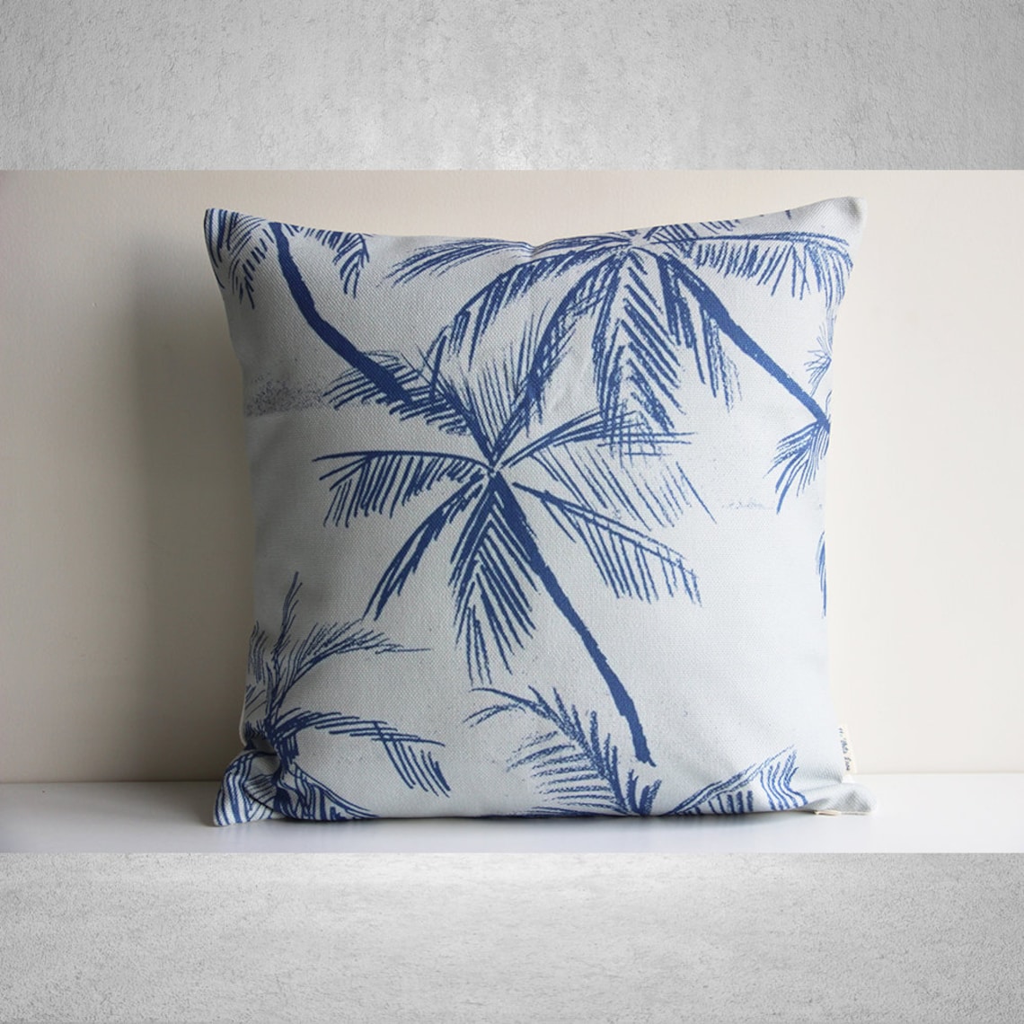 Purple Blue Palm Tree Throw Pi - đánh giá và giá Pillow Cover 20X20