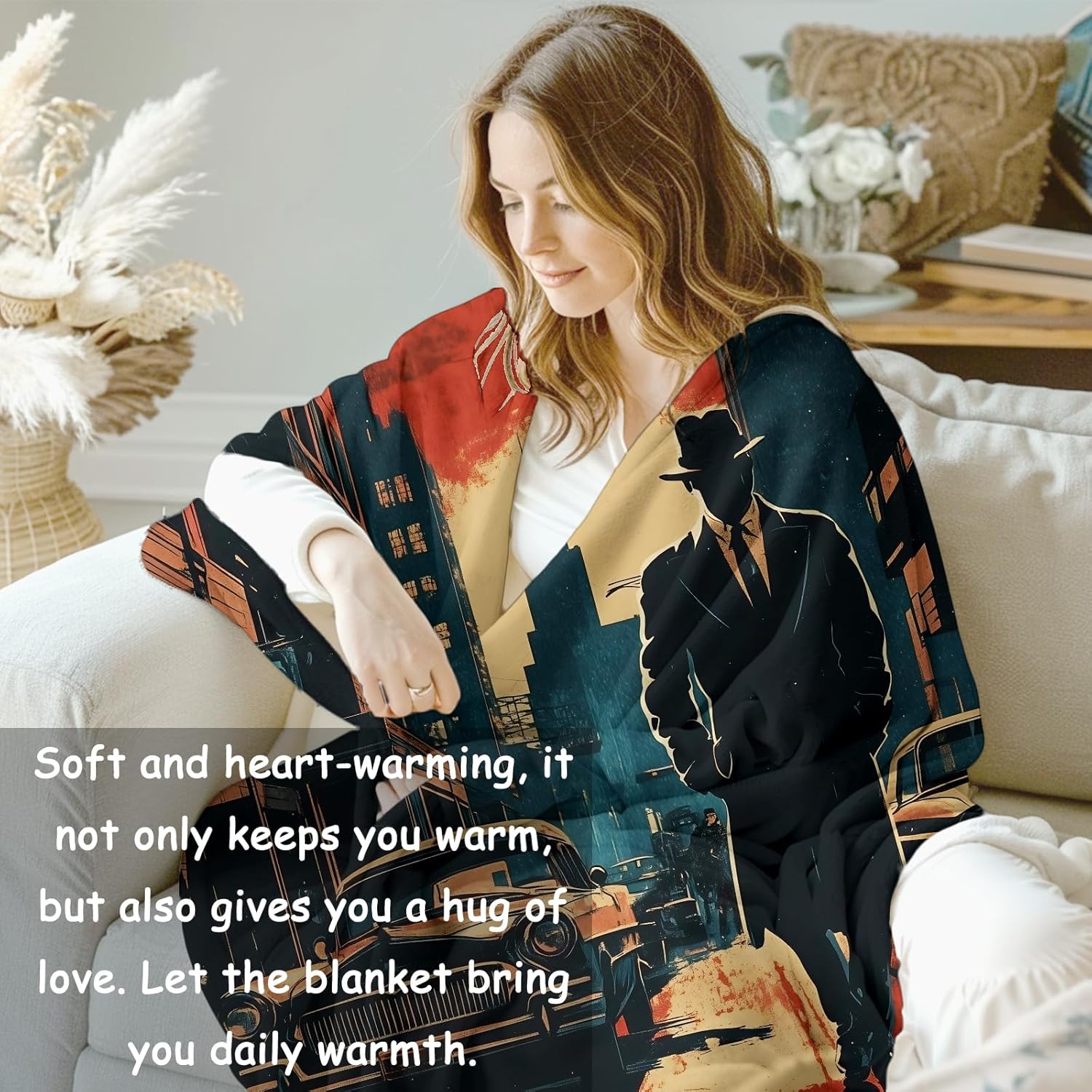 Noir Detective Blanket Gifts f - đánh giá và giá Home Textiles Towel
