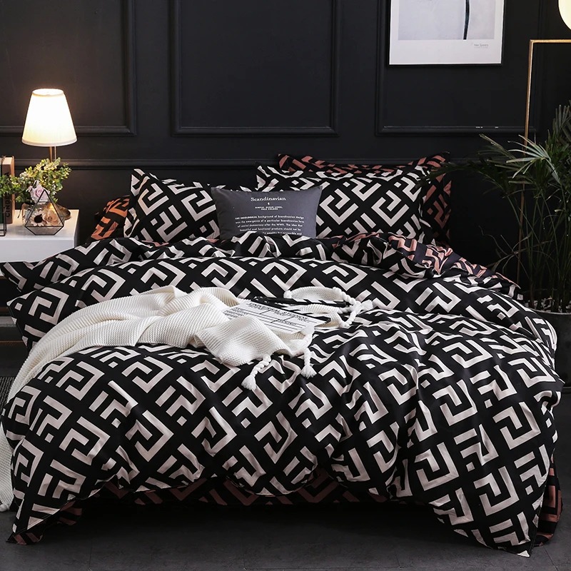 Luxury Black Bedding Comforter - đánh giá và giá Linen Duvet Cover
