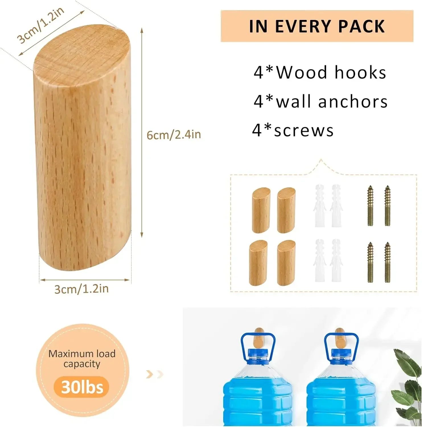 Wall Mounted Wooden Hooks for  - đánh giá và giá Home Textiles Towel