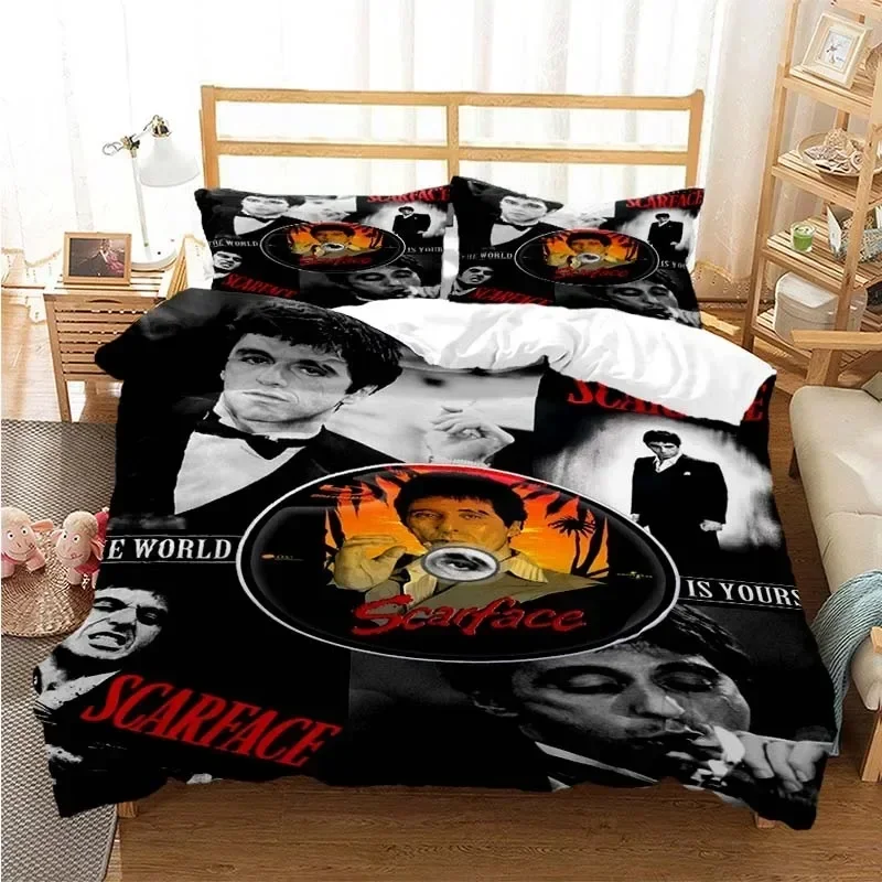 Tony Montana Scarfaces Printed - đánh giá và giá Linen Duvet Cover